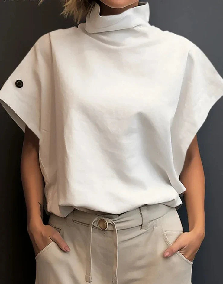 Olwerk Turtleneck Blouse van Evalien Couture
