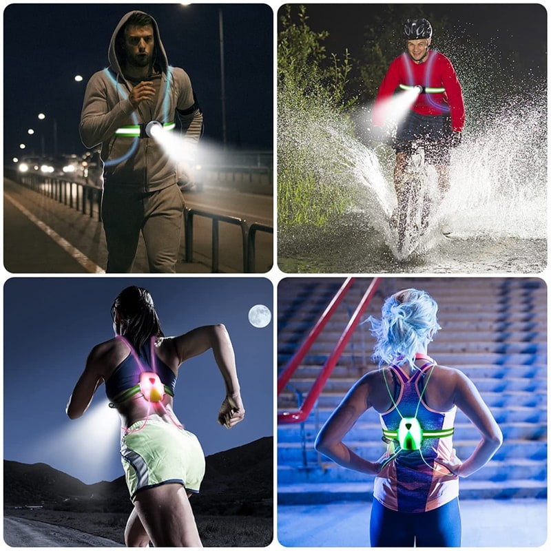 Reflecterend Hardloopvest LED Veiligheidsvest voor Avondrennen