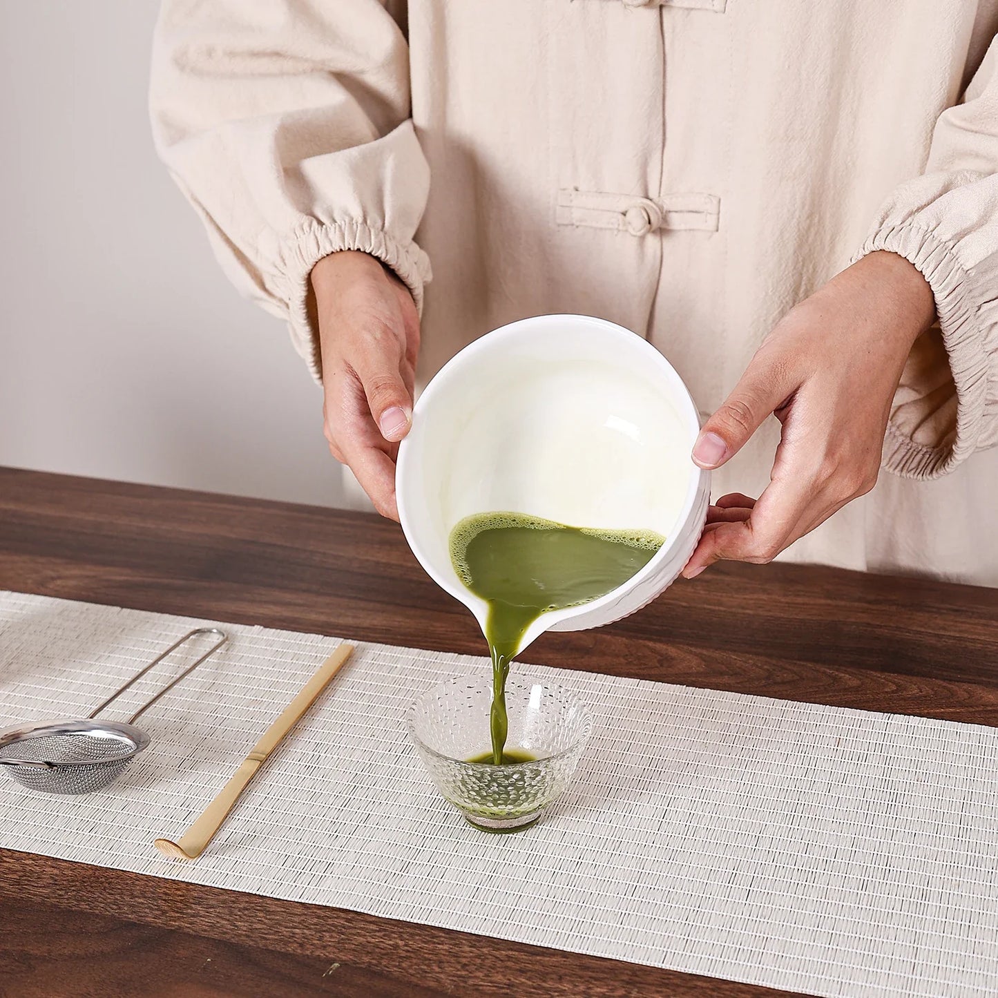 Complete matcha set voor thuisgebruik met accessoires