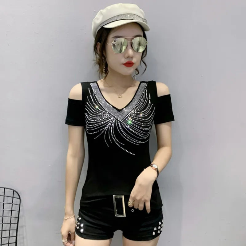 ChicElegance Zwarte Off-Shoulder Top