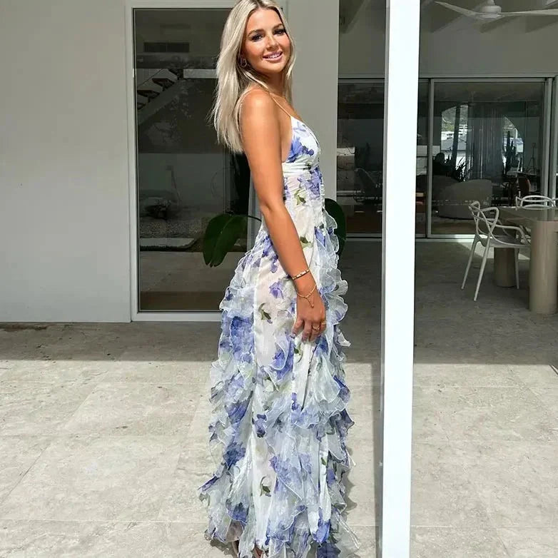Elegante Jurk met Bloemenprint voor Vrouw