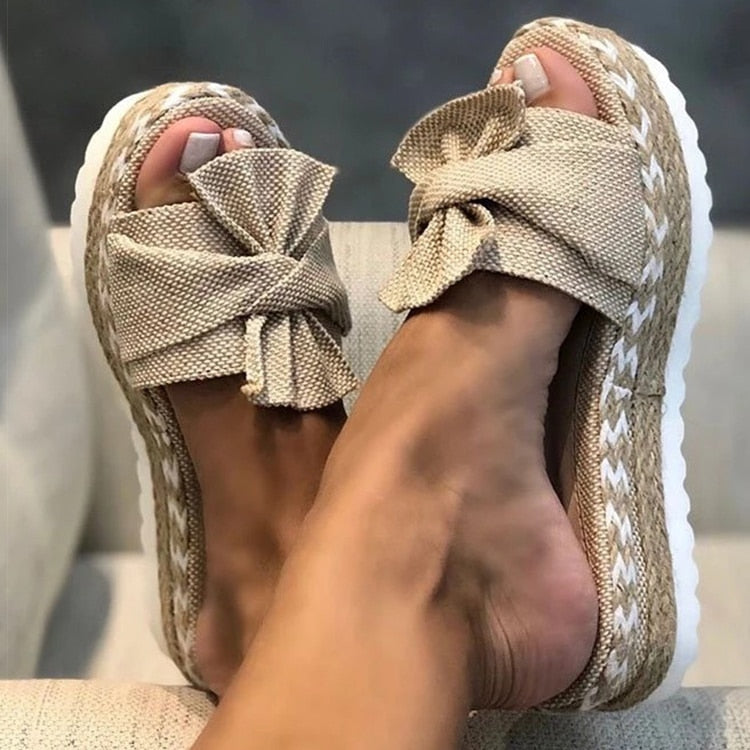 Sandalen met Strik voor Vrouw Zomer