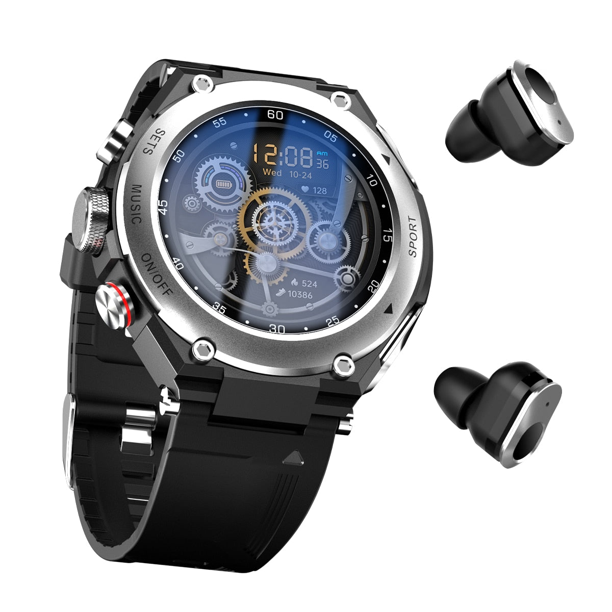 Smartwatch met Oordoppen Draadloos AlphaX