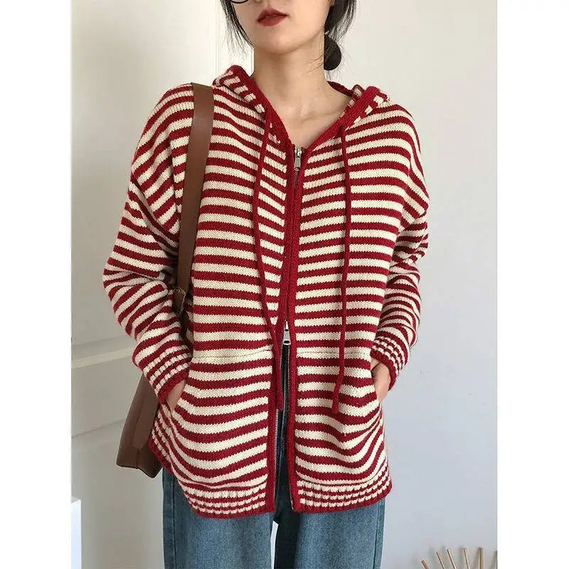 Gestreepte Hoodie Heren Trui Casual