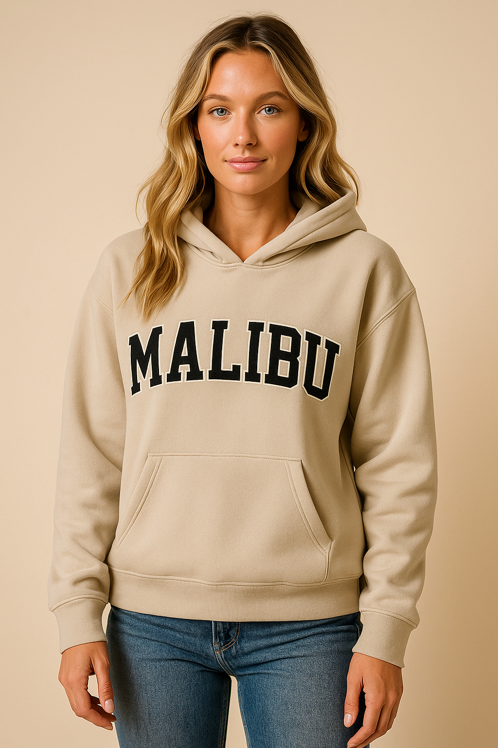 Dames Hoodie Malibu Print Zacht en Casual