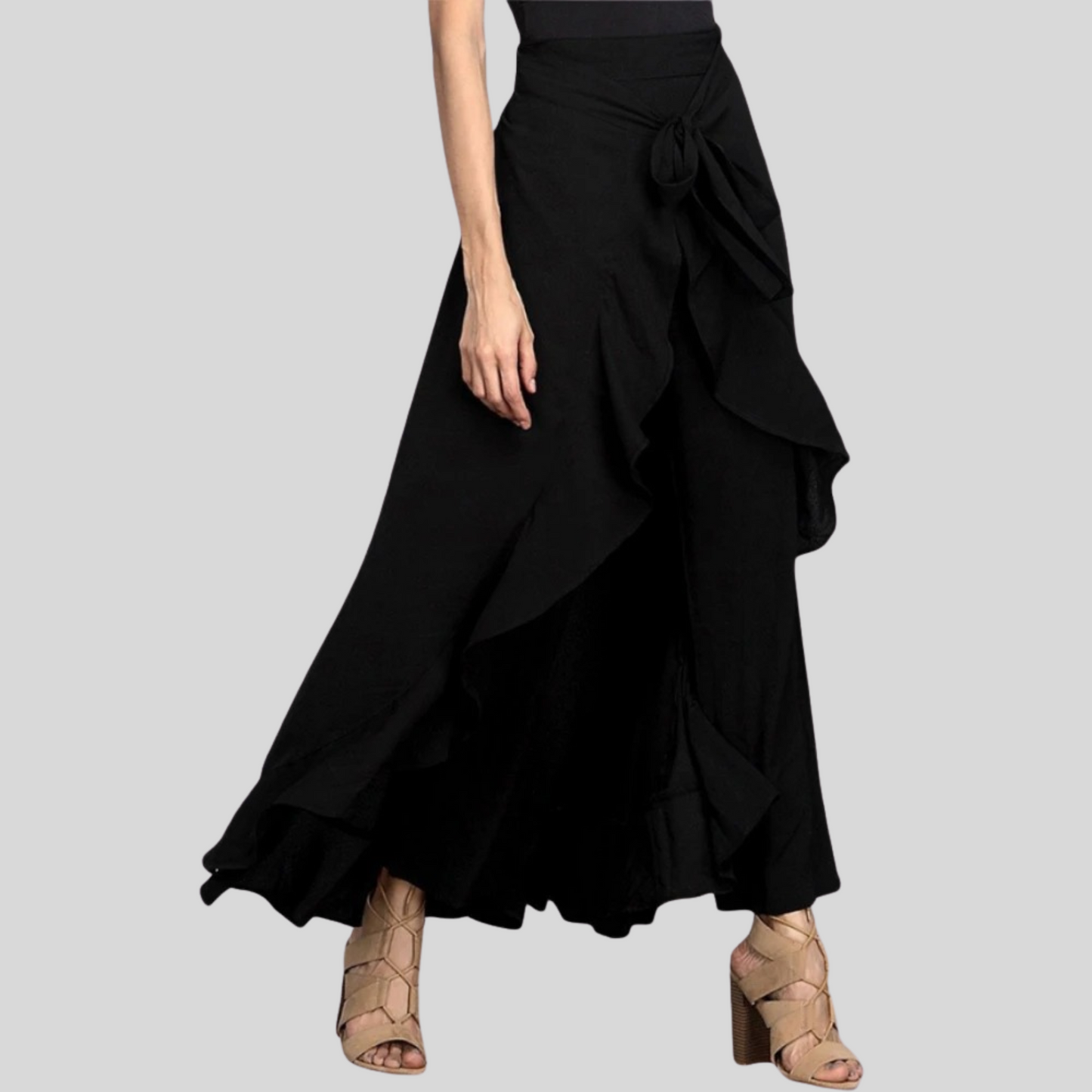 Dames Palazzo Broek Zomerjurk Model Zwart Wit