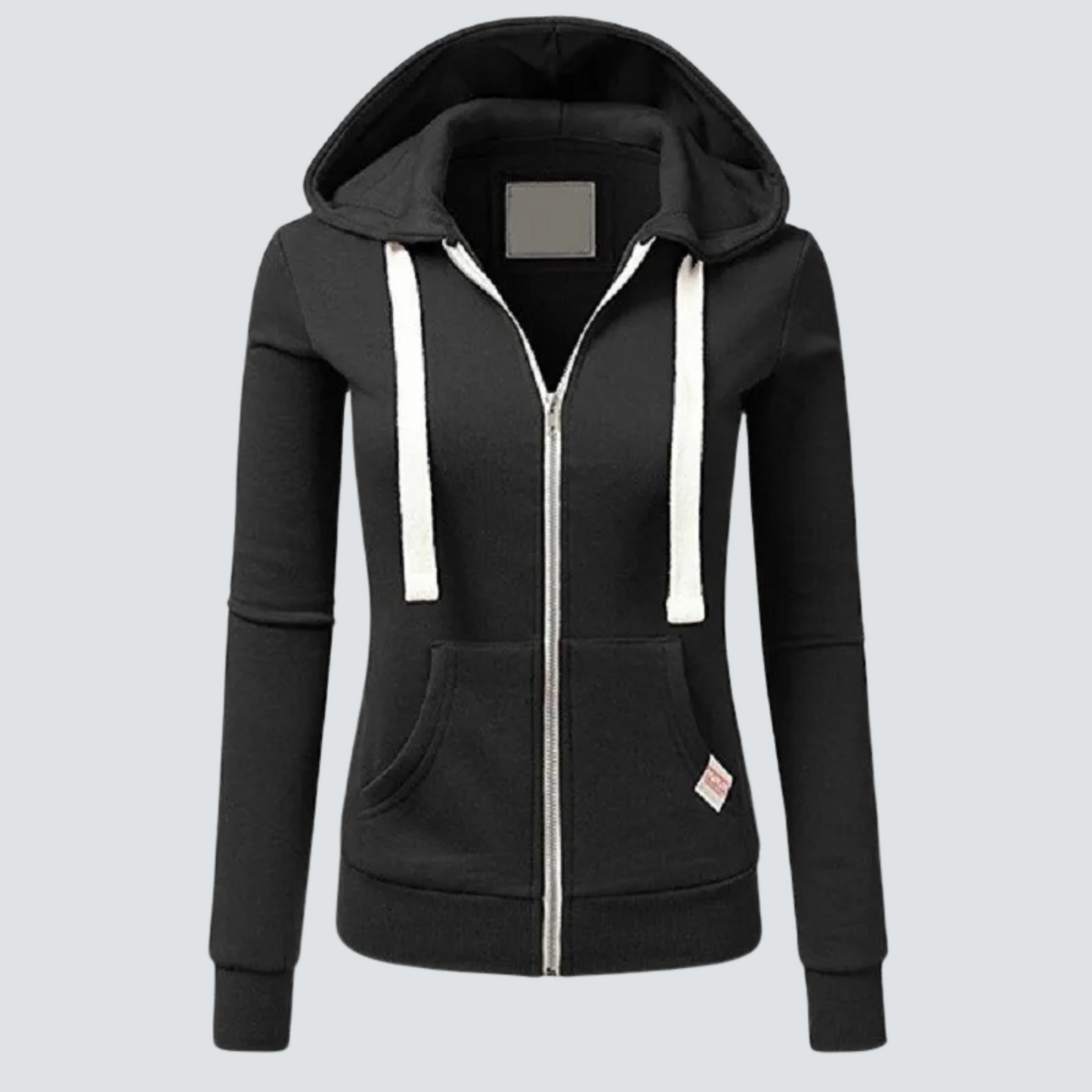 Wollen Hoodie Met Rits en Trekkoord