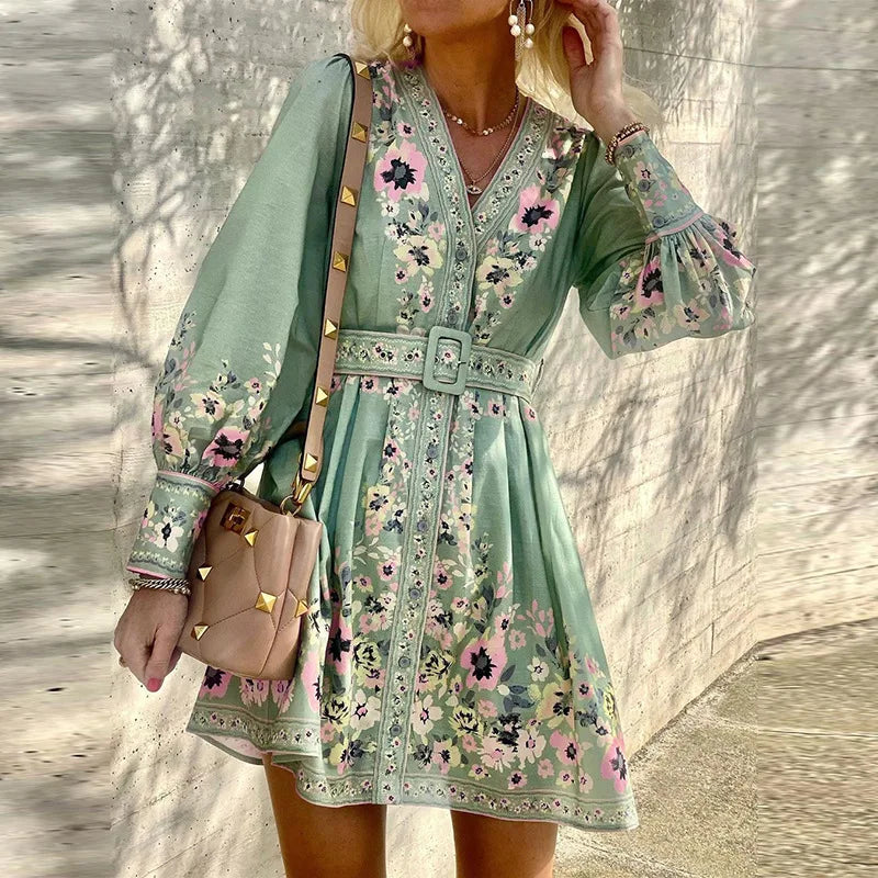 Bohemian Mini Jurk Zomerjurk Vrouw