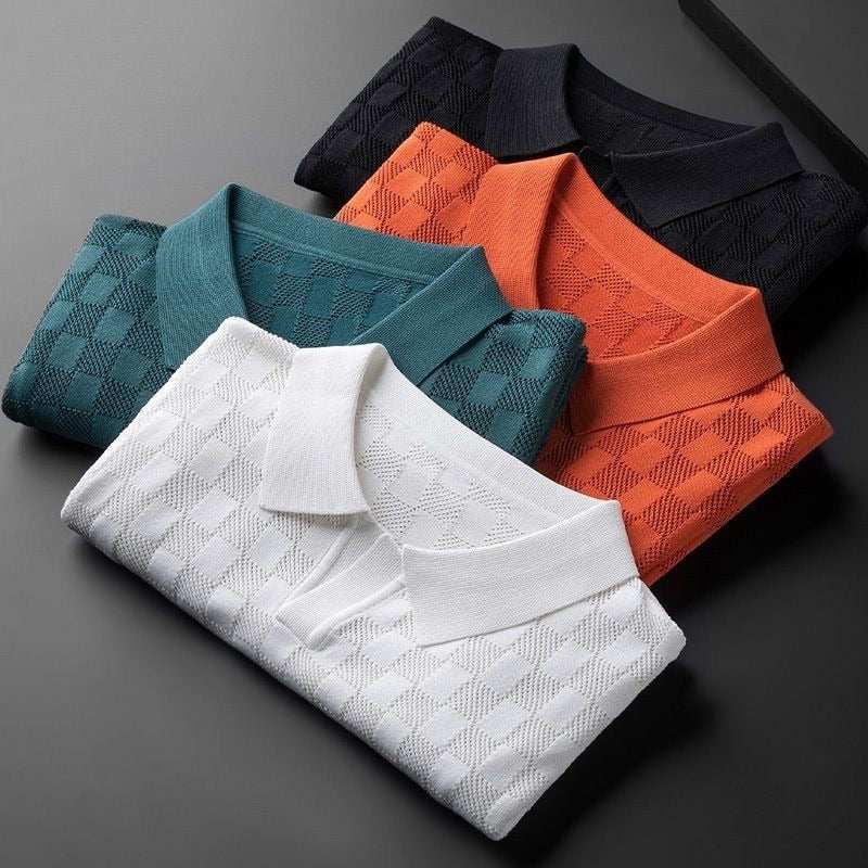 Klassieke Gebreide Polo Shirt voor Heren