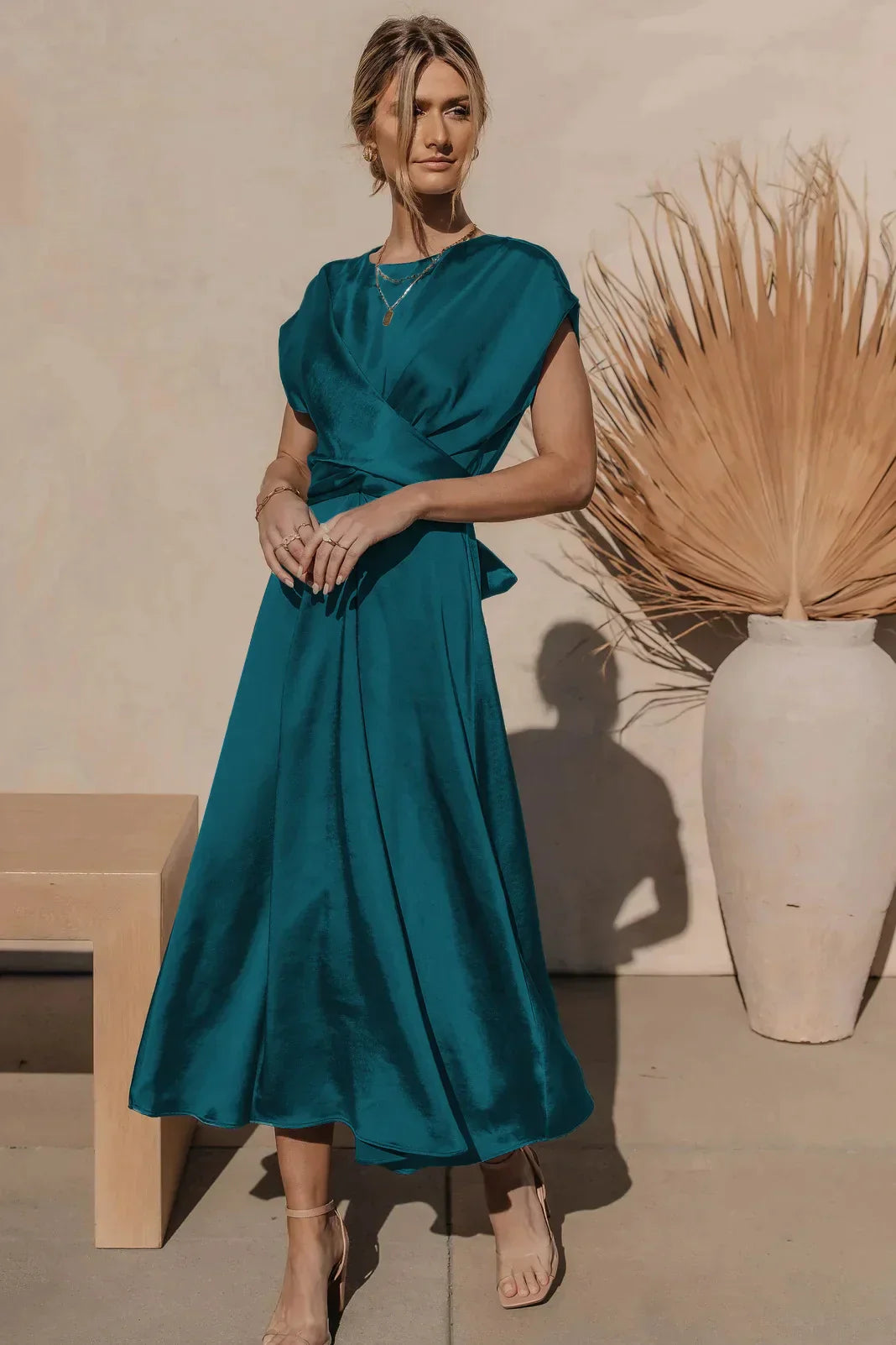 Elegante Feestjurk van Satijnzijde voor Vrouw