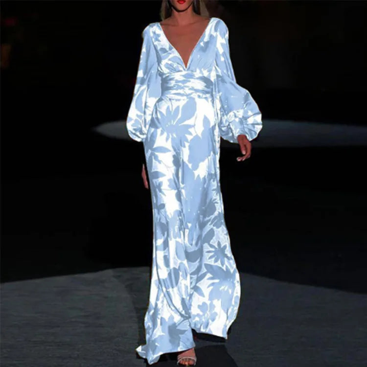 Vrouwen Jurk V-halslijn Modieus Elegant