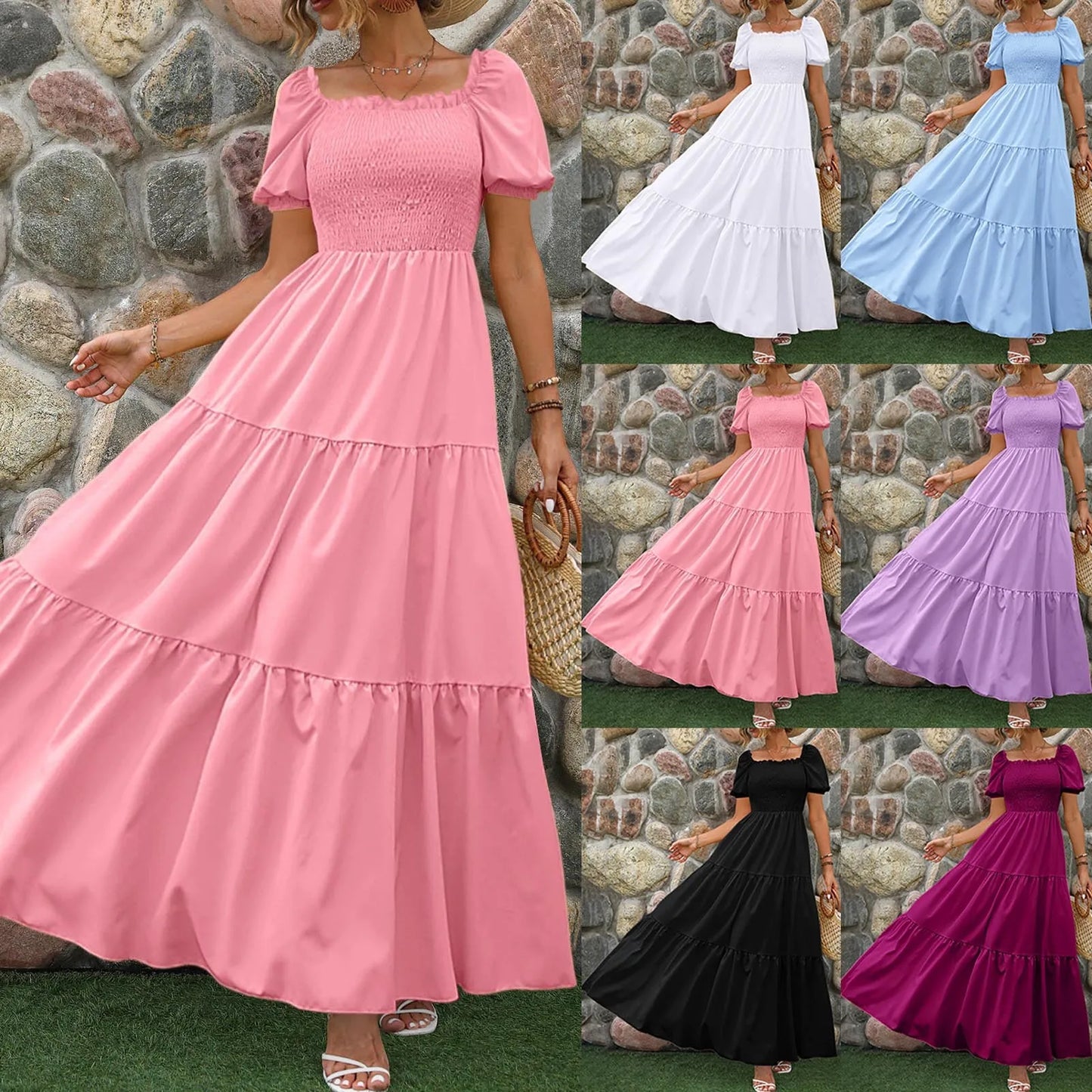 Luzara Lila Maxi Jurk