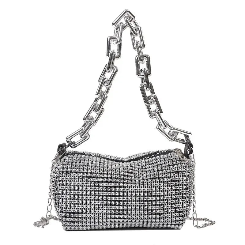 GlamourBliss Strass Glitter Bucket Bag