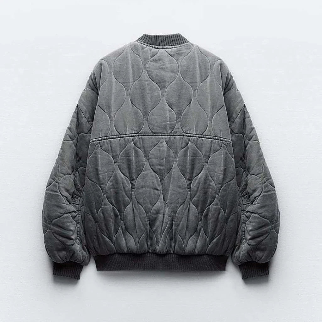 Dames Bomberjas Gewatteerd Oversized Brooklyn Stijl