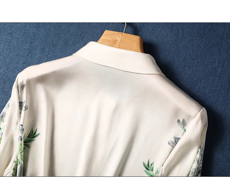 Elegante Zijden Blouse met Print