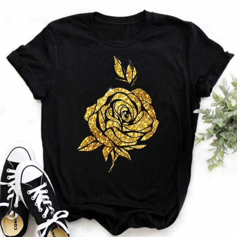 StyleAura Rozenprint Dames T-Shirt