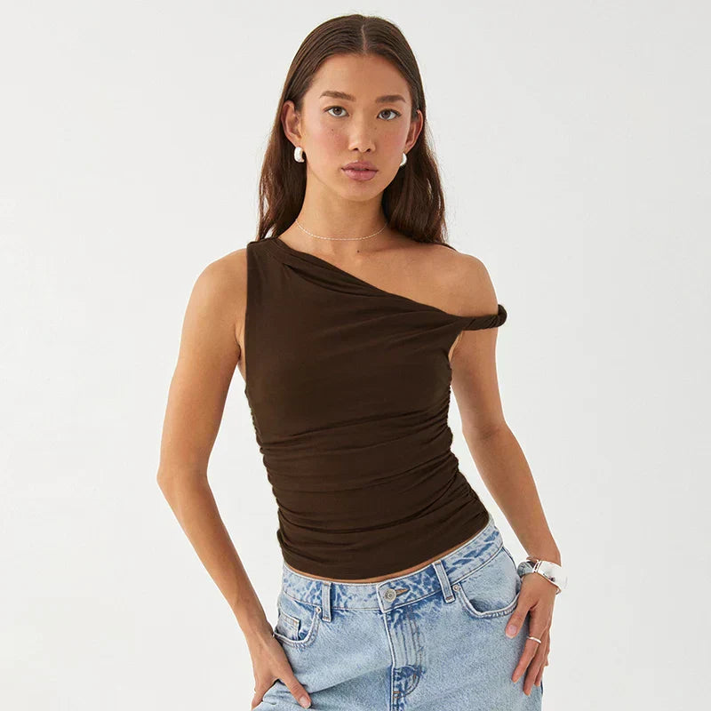 Vrouwelijke Off-shoulder Top met Elegant Design