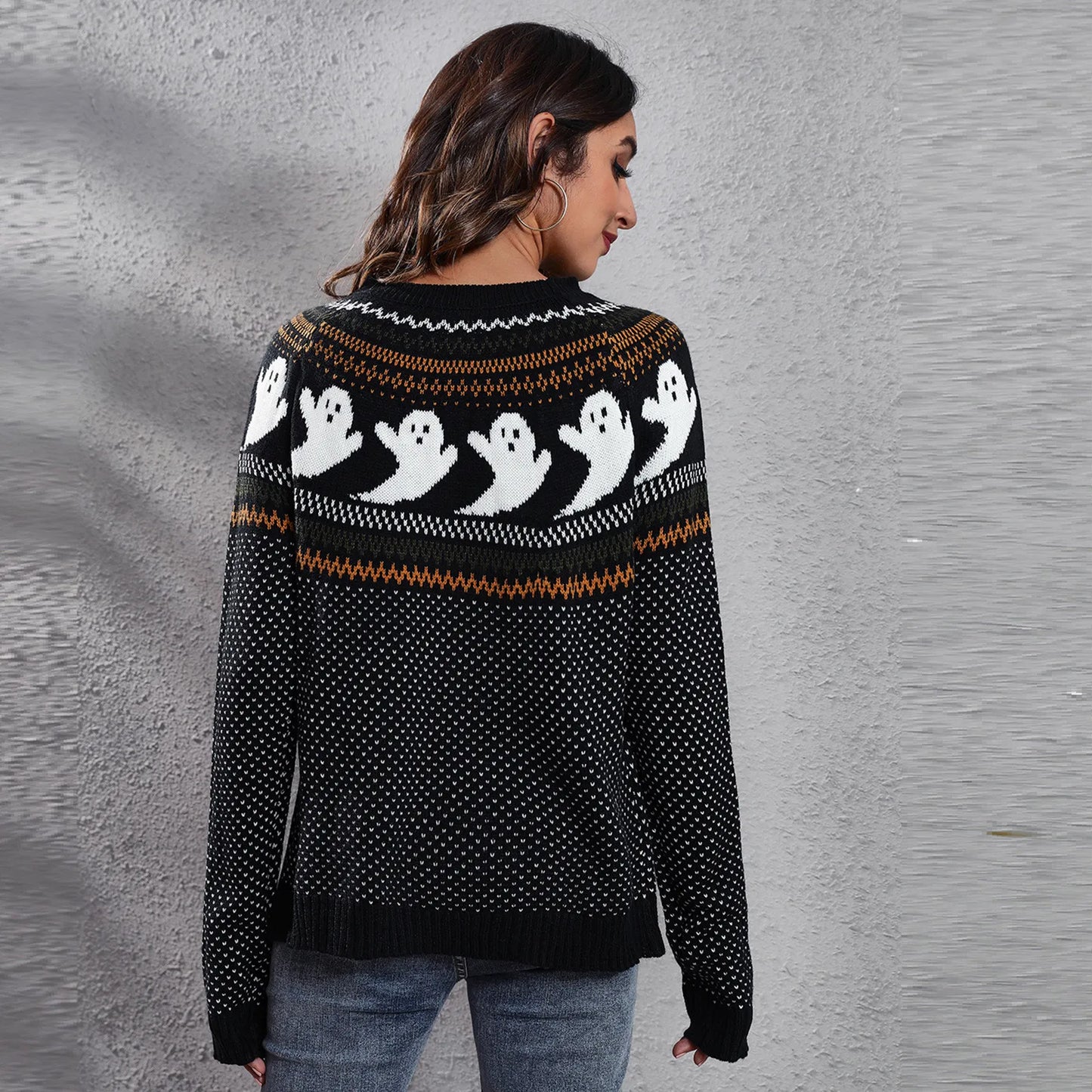 Halloween Vrouwen Trui Spookachtig Vintage Stijl