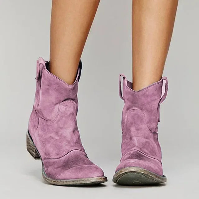 Dakota – Dames Cowboylaarzen Enkelmodel met Vintage Western Look