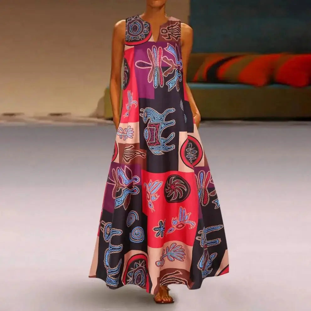 Bloemenjurk Vintage Stijl Vrouwelijke Zomerjurk