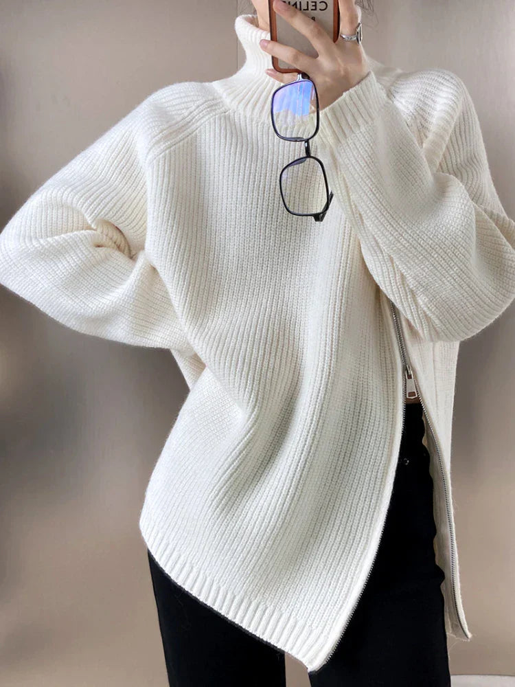 Dames Vest Met Ritssluiting Warme Pullover
