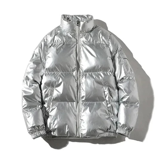 Winddichte Metallic Winterjas voor Heren | Pufferjack