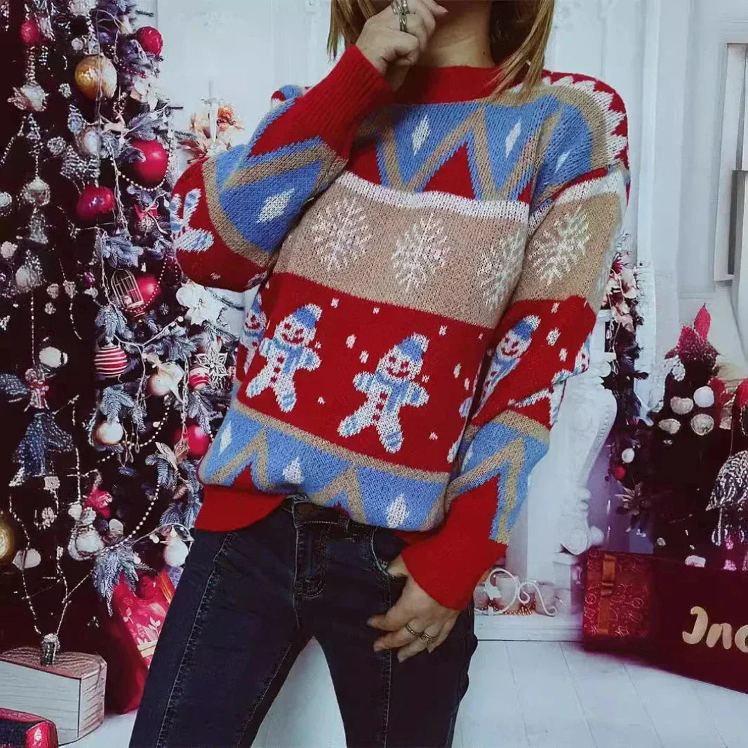 Dames Kersttrui Oversized Gezellig Comfortabel