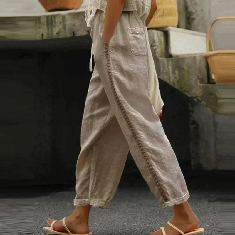 Boho Zomerbroek Vrouwelijk Losse Fit