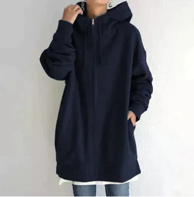 Dames Winterhoodie Rits Sweatshirt Warm en Comfortabel