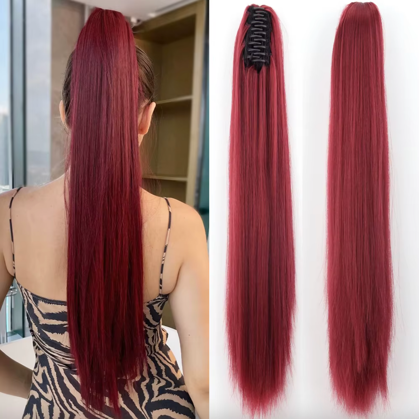 Paardenstaart Hairextension 55 cm Velour Set