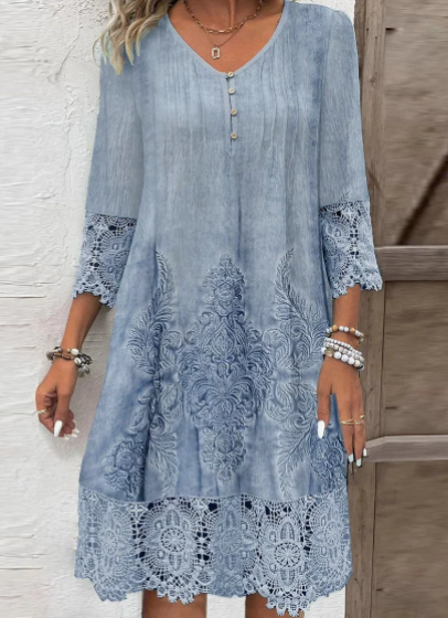 Laura | Abito midi in pizzo
