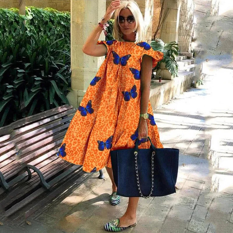 Vintage Jurk Losse Zomerjurk Vrouwen
