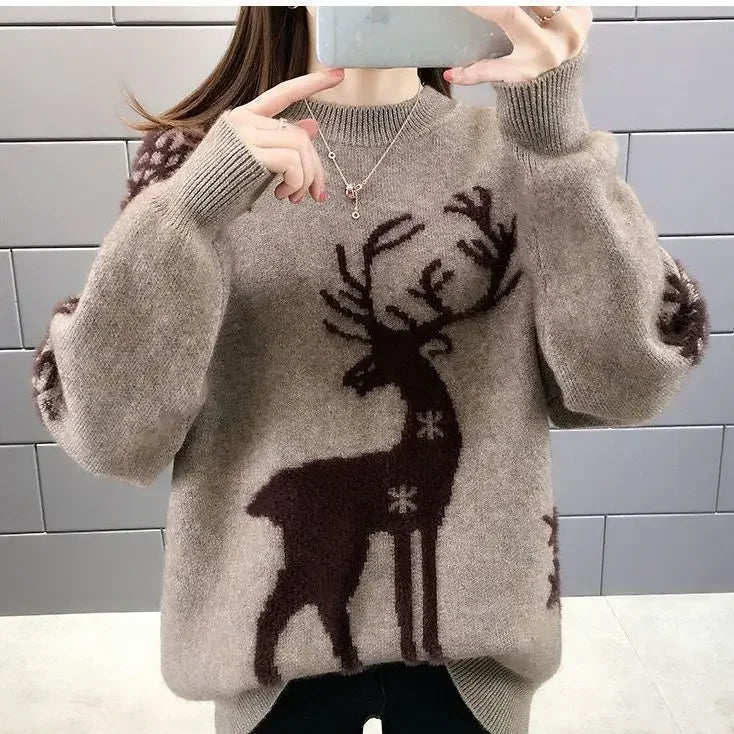 Holiday Knits | Losse Gebreide Kersttrui voor Dames | Warm en Stijlvol