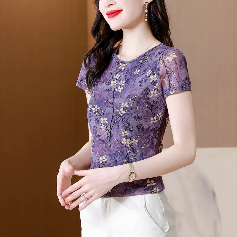 FloraLuxe Zomer Mesh Top