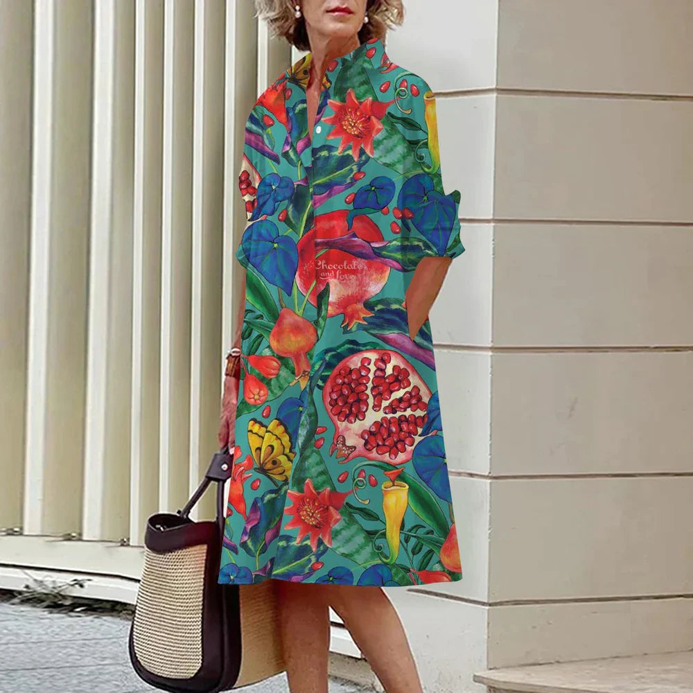 Vrouwelijke Overhemdjurk Elegante Stijl