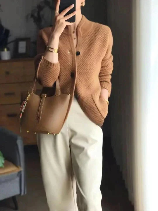 Damesjas van Zuivere Kasjmierwol Luxe Kasjmier Jas voor Dames