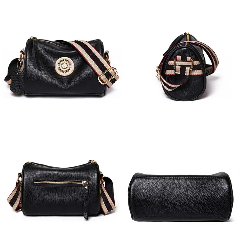 Aurelia Luxe Rotating Leather Handbag