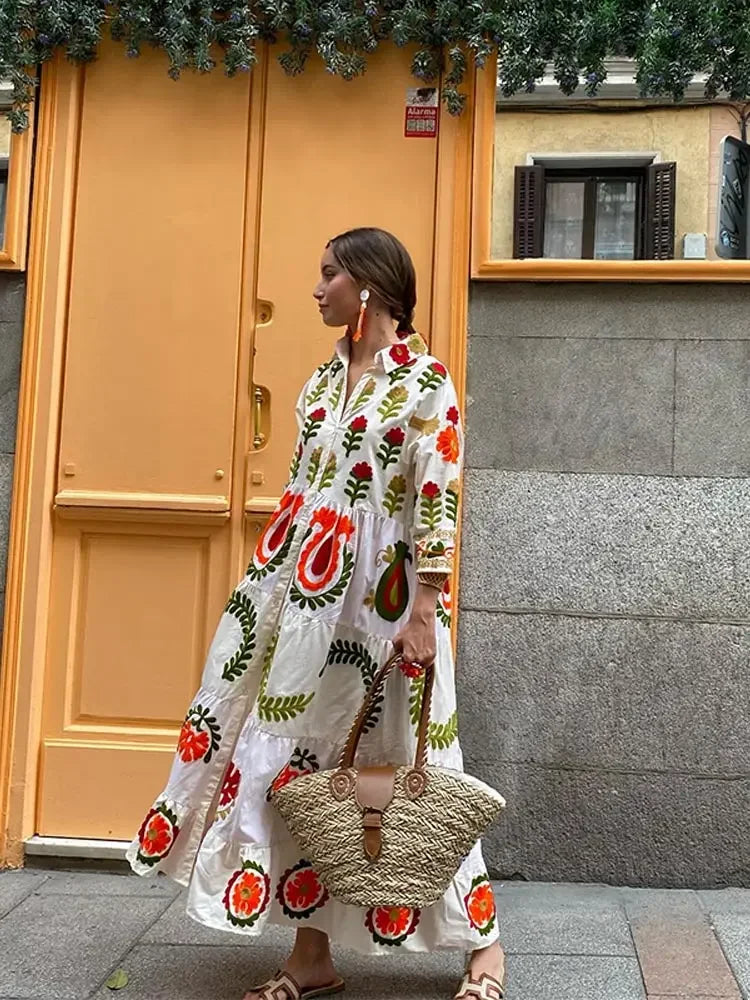 Holiday Chic Zomerse Patchwork Jurk