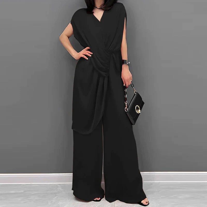 Elegante Jumpsuit voor Vrouw Zwart Jurk Model - Mode Vibes