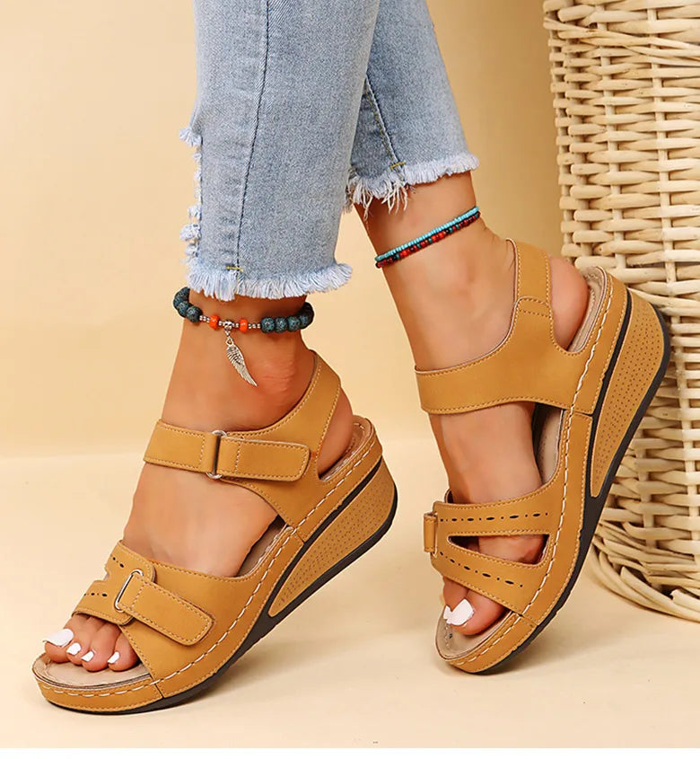 Dames Sandalen met Sleehak Zachte Zool Comfortabele Hak