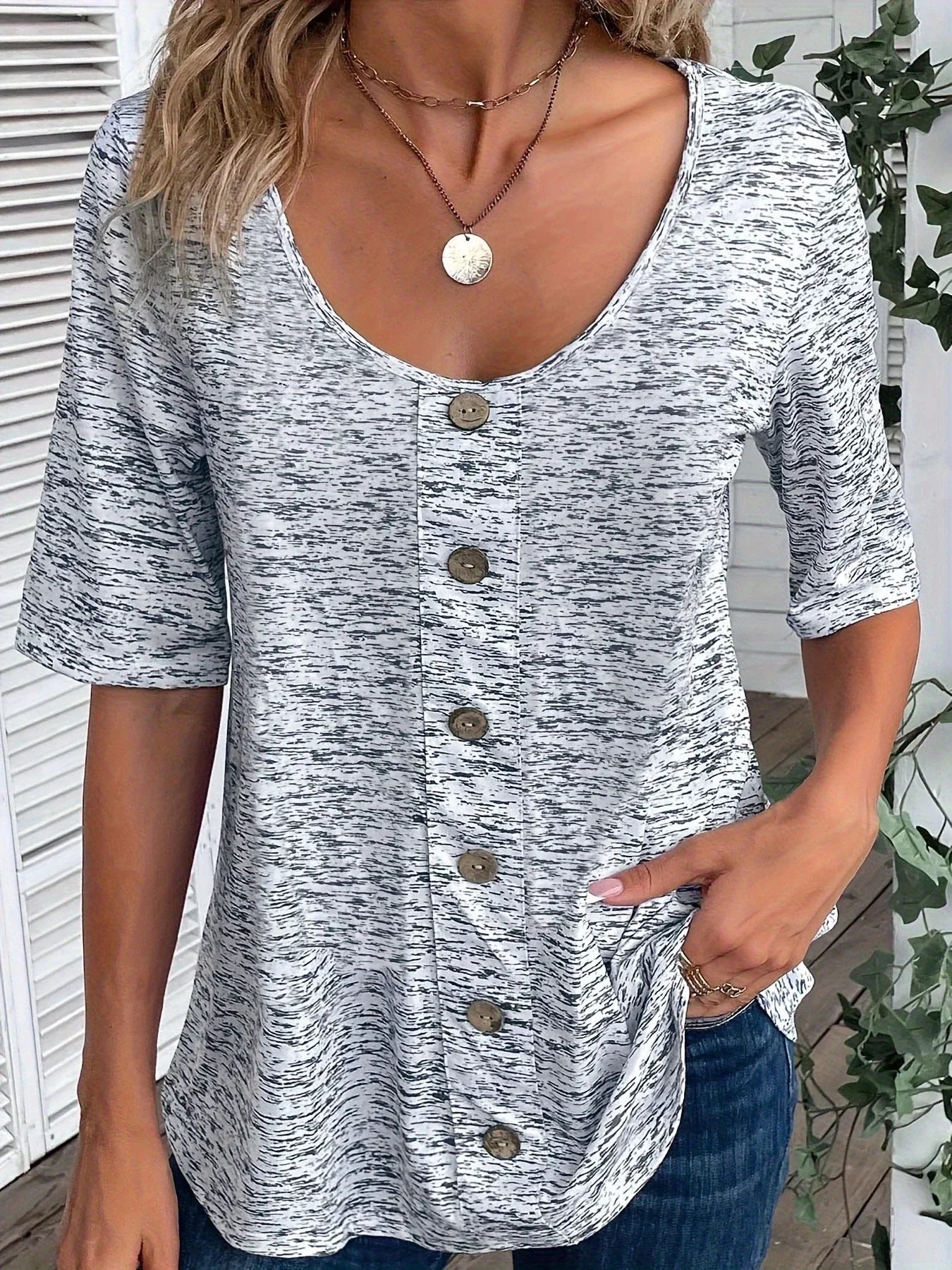 Vrouwen Shirt Ronde Hals Casual Katoen - Mode Vibes