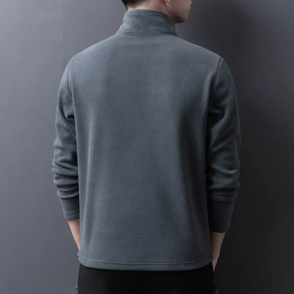 Warme Fleece Heren Trui met Rits Comfortabel