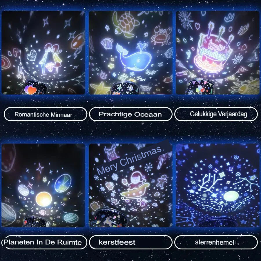 Kleuren Nachtlampje Kinderkamer Sterrenhemel