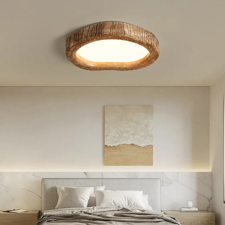 LED Plafondlamp Hout Look Rustiek Design
