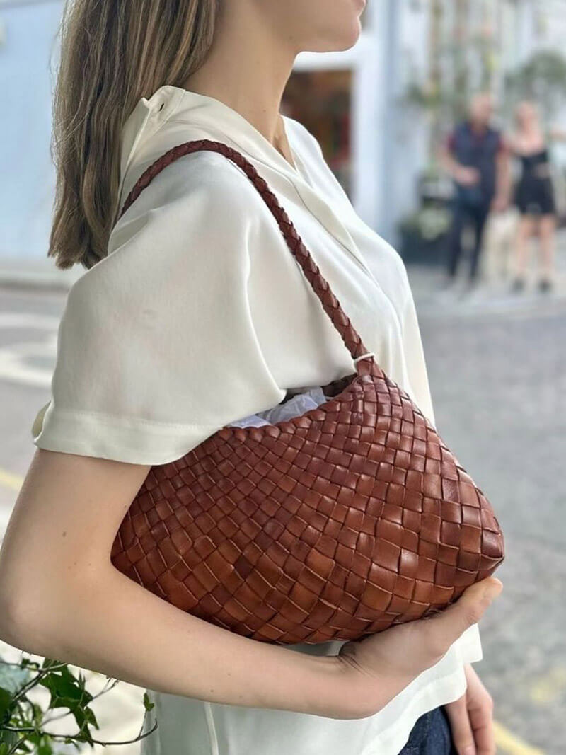 Liese Schoudertas Gevlochten Lederlook Design