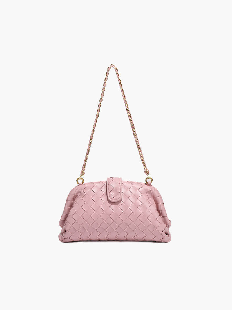 Dameshandtas Gevlochten Lederlook met Kettingriem
