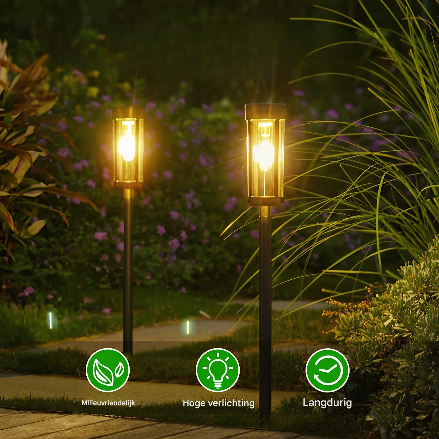 Zonne-Energie Tuinfakkel Solar Powered voor Buiten