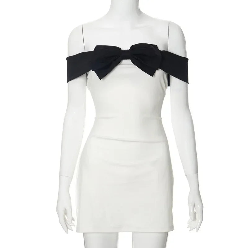 Prachtige Strik Splice Mini Jurk