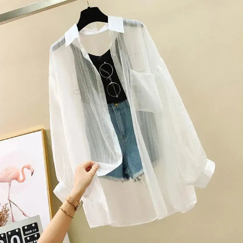 Zomerzonnescherm Chiffon Blouse