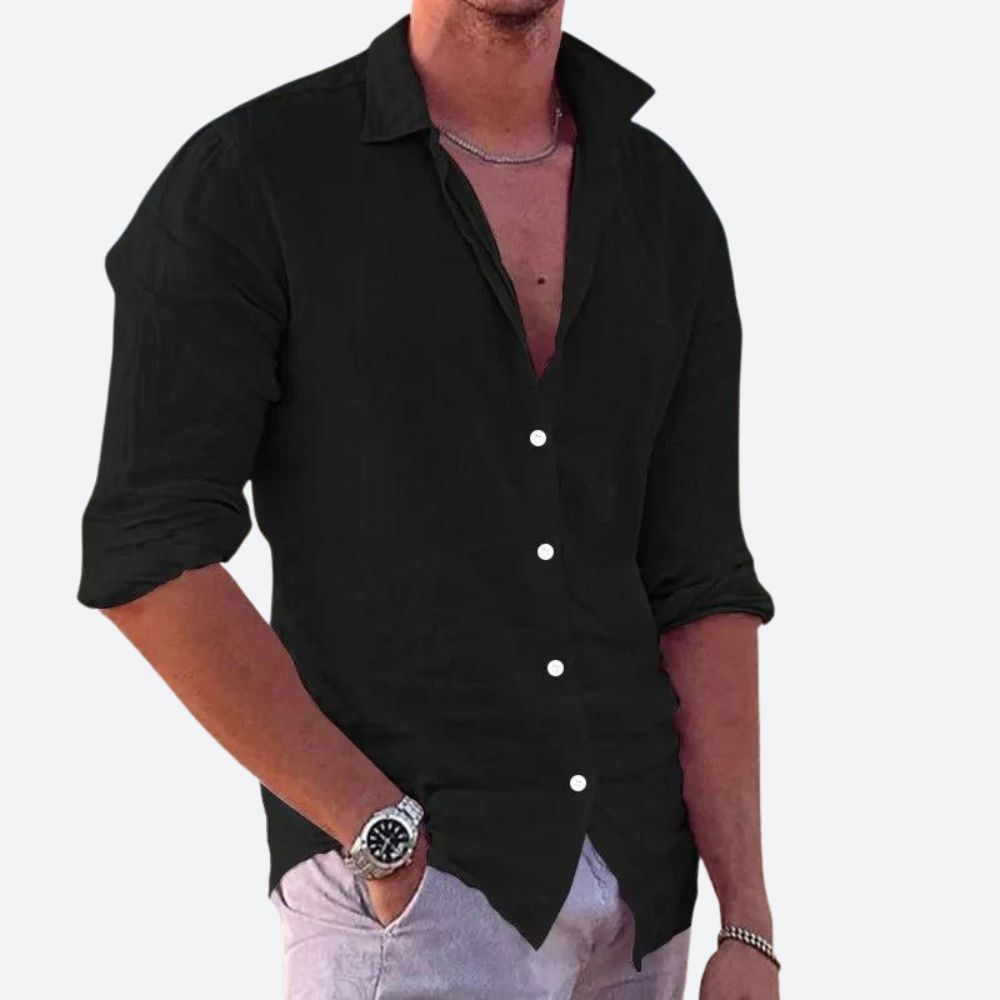 Linnen Overhemd Heren Casual Losse Fit